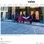 Laži Večera in RTV SLO o »ruskih zastavah pred Državnim zborom za Stevanovićevo zmago«