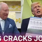 King Charles se norčuje iz Trumpa