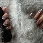Nail inspo: Srebrni metalik nokti su idealni za zimske dane