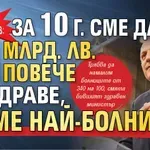 Петър Москов: За 10 г. сме дали 10 млрд. лв. повече за здраве, а сме най-болни
