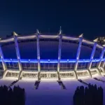 Дворецът на културата и спорта във Варна грейна с ново осветление