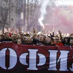 Феновете на ЦСКА с шествие преди дербито