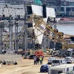 350-тонен кран падна в Белград, има жертва