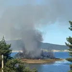 Голям пожар обхвана острова в язовир „Батак“