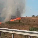 Внимание, шофьори: Пожар на АМ "Тракия" блокира трафика