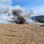 Огнен ад в Габрово: Пожар лумна в депото за отпадъци (СНИМКИ)