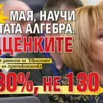 ДЪРЖАВЕН ФЕЙК: Мая, научи простата алгебра. Надценките са 30%, не 130