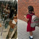 Внучката на Боби Михайлов на детска градина с раница "Гучи" за 1300 евро