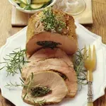 Свинско пълнено с билки (+ лучени тиквички)