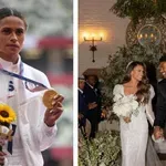 Олимпийска шампионка ражда от НФЛ играч