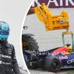 Доминация на Мерцедес в квалификацията в Австралия, Верстапен катастрофира