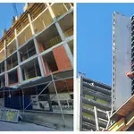 ПО ЧУДО НЯМА ПОСТРАДАЛИ: Кофраж се стовари на пътя от 5-ия етаж на строеж в центъра на София