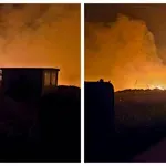 ОГНЕН АД: Огромен пожар край бивш завод на изхода на Асеновград