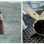 ОПАСНОСТ В МОРЕТО: Стартов двигател на ракета се оказа плаващата находка край Тюленово (СНИМКИ)