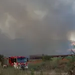 Пожар избухна край ТЕЦ „Бобов дол“