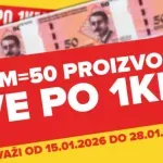 50 KM = 50 proizvoda: velika kataloška akcija od 15. do 28. januara