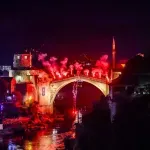 Drone show lights up Mostar ahead of Red Bull Cliff Diving World Series