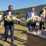 Vučić i Dodik položili vijence za stradale u koloni nakon "Oluje"