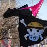 Zastava s lubanjom na prosvjedu protiv fašizma: "Simbol upozorenja za vladu da obrati pozornost na narod"