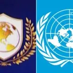 Logo Trumpovog "Odbora za mir" — kopija UN-ovog, sa Sjevernom Amerikom umjesto svijeta