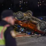 FOTO / Teška prometna u Zagrebu, auto završio na krovu
