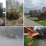 FOTO, VIDEO / Kaos zbog nevremena: Vjetar ruši sve pred sobom, tisuće bez struje