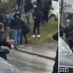 VIDEO / Masovna tučnjava u Srbiji: Muškarac s pištoljem u ruci izletio iz automobila