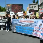 FOTO / Prosvjed protiv megafarmi i klaonica pilića: "Pitanje budućnosti Hrvatske"