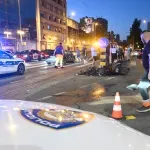 FOTO / Nesreća kod Vjesnikovog nebodera. Sudar automobila i motocikla, dvije osobe ozlijeđene