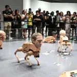 Na sajmu u Bazelu prikazani psi roboti sa likovima Maska, Bezosa, Zakerberga i Kima