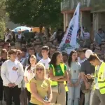 Studentski protest u Šapcu: Počeo glavni program, stigli biciklisti i maratonci
