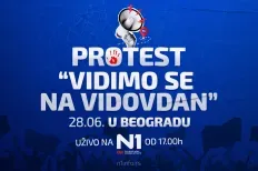Gledajte UŽIVO Protest “Vidimo se na Vidovdan” u Beogradu na N1 od 17h