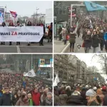 (BLOG) "Marš za pravosuđe" završen šetnjom do TOK-a, zaposleni u tužilaštvu ih dočekali aplauzom