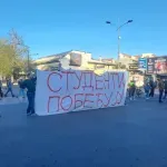 Road block in support of arrested activists in Novi Sad