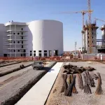 (FOTO) Vučić obišao radove na EXPO kompleksu: Nacionalni paviljon čudesno izgleda, podseća na Gugenhajm