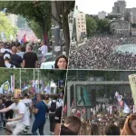 (FOTOGALERIJA) Kolone ljudi na putu ka Slaviji iz različitih delova Beograda