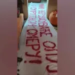 Locals remove hate speech banner in border town