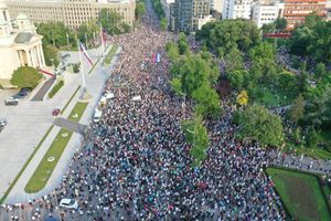(VIDEO) Prvi snimak N1 iz drona sa šestog protesta „Srbija protiv nasilja“