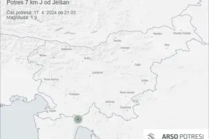 Šibek potres v južni Sloveniji