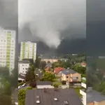 Naše sosede presenetil vremenski prizor, ki ga še niso doživeli (VIDEO)