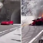 Βίντεο-σοκ από το τροχαίο που σκότωσε τον Βινς Ζαμπέλα: Η στιγμή της πρόσκρουσης της Ferrari και η έκρηξη μετά τη φωτιά