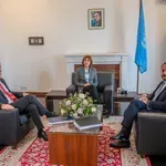 Σε εξέλιξη η συνάντηση Χριστοδουλίδη – Έρχιουρμαν παρουσία και της απεσταλμένης Γκουτέρες