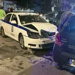 Λάρισα: Σφοδρή καραμπόλα με τρία ΙΧ και περιπολικό – Τρεις τραυματίες