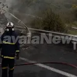 Φωτιά σε φορτηγό στην Εγνατία Οδό: Κυκλοφοριακό κομφούζιο στο ύψος του Σοχού (Βίντεο)