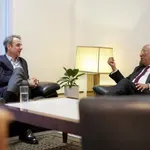 Συνάντηση του Κυριάκου Μητσοτάκη με τον πρόεδρο του Ευρωπαϊκού Συμβουλίου Αντόνιο Κόστα