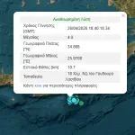 Νέος σεισμός 4 Ρίχτερ στα ανοιχτά του Λασιθίου