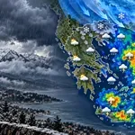 Καιρός: Ψυχρή λίμνη φέρνει βροχές, καταιγίδες και χιόνια – Πού θα χτυπήσει η κακοκαιρία