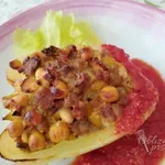 Polnjene polovice paprik – pečene v pečici