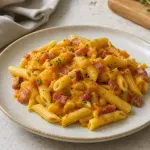 Penne z bučo in panceto