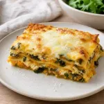 Vegetarijanska lazanja z bučo in špinačo